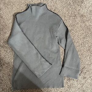 Gray Turtleneck Sweater